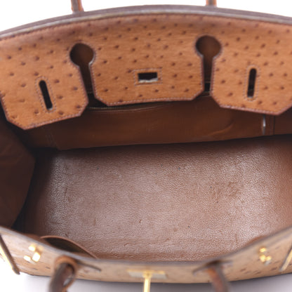 Hermes Ostrich Birkin 30 Gold 6 of 28