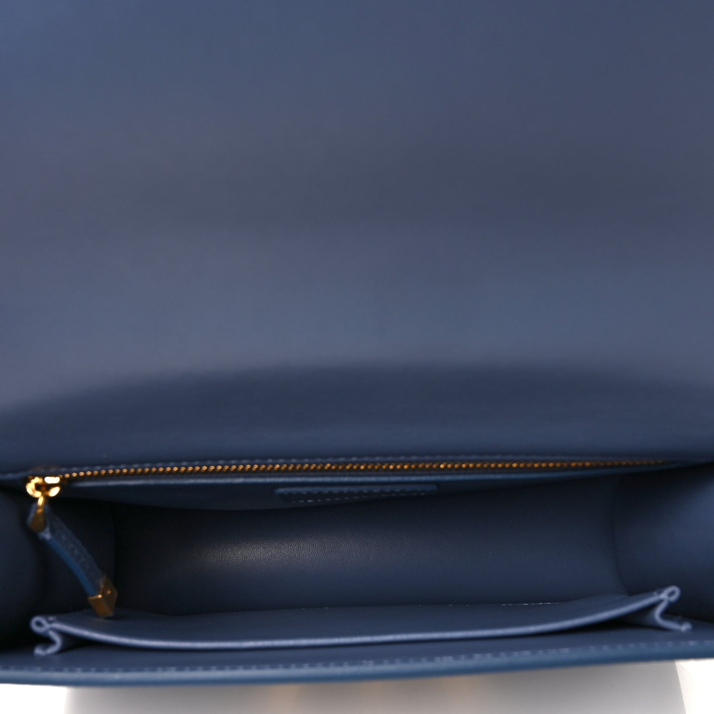 Grained Calfskin 30 Montaigne Flap Bag Blue