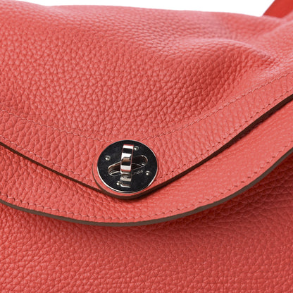Hermes Taurillon Clemence Lindy 30 Rouge Pivoine 9 of 9