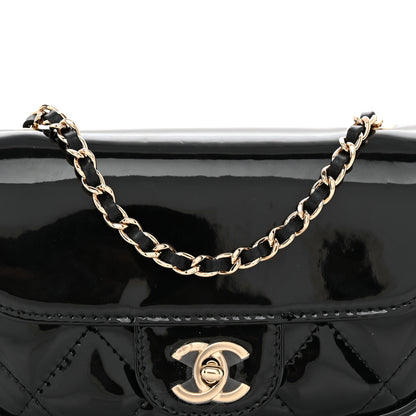 Chanel Patent Calfskin Quilted Mini Clutch Black 9 of 13