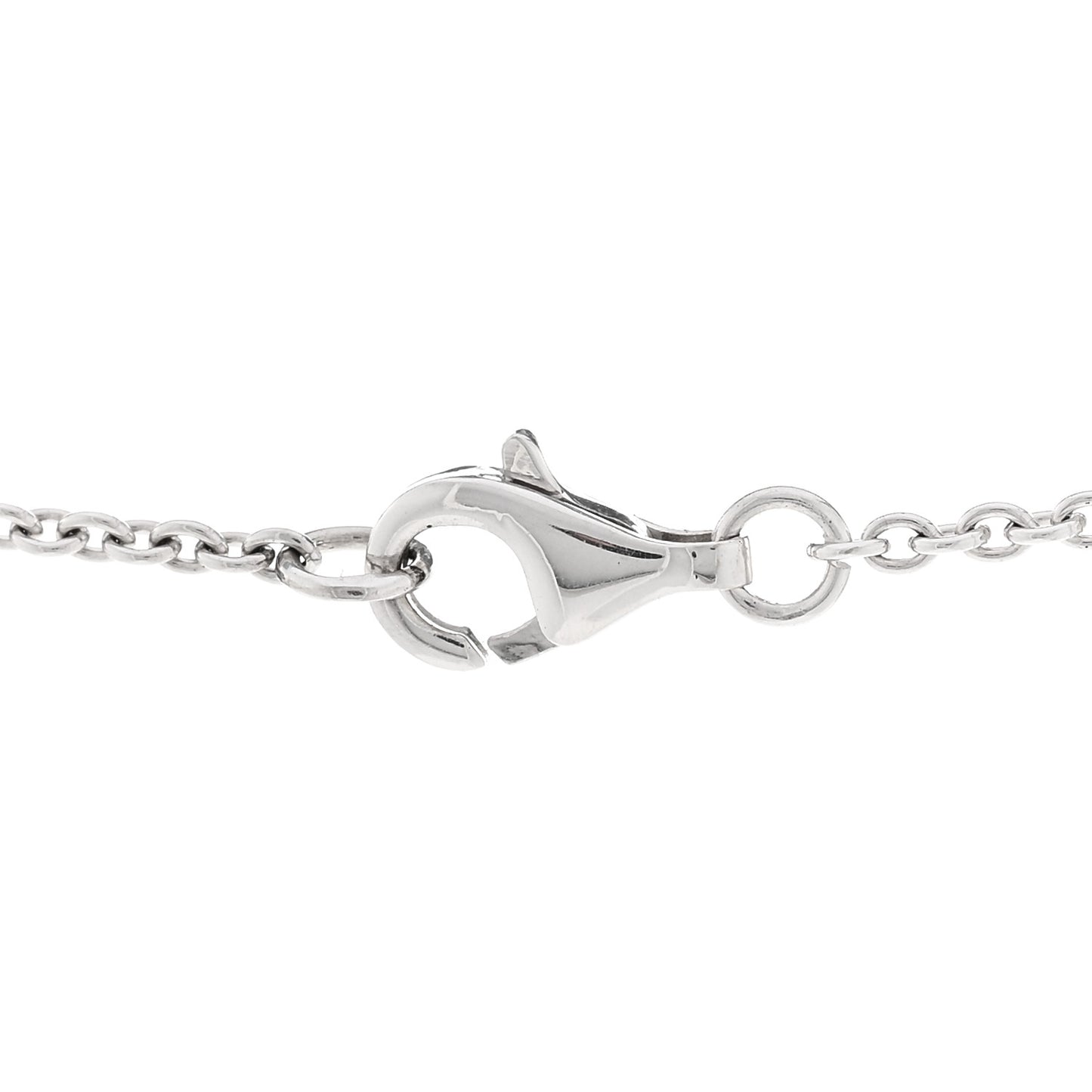 18K White Gold Diamond Bouton de Camelia Pendant Necklace