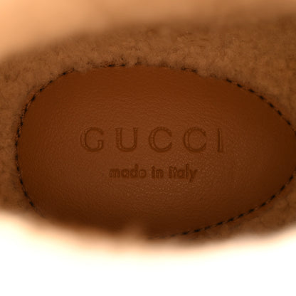 Gucci Suede Wool Womens Prestige Booties 36.5 Butterscotch 6 of 8
