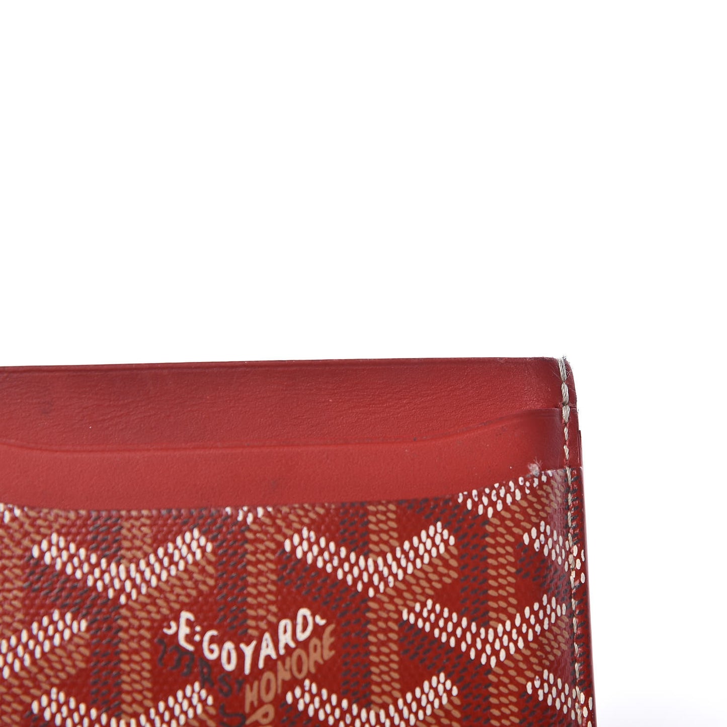 Goyardine Saint Sulpice Card Holder Red