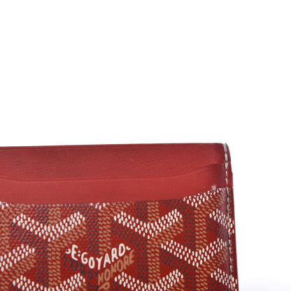 Goyard Goyardine Saint Sulpice Card Holder Red 9 of 12