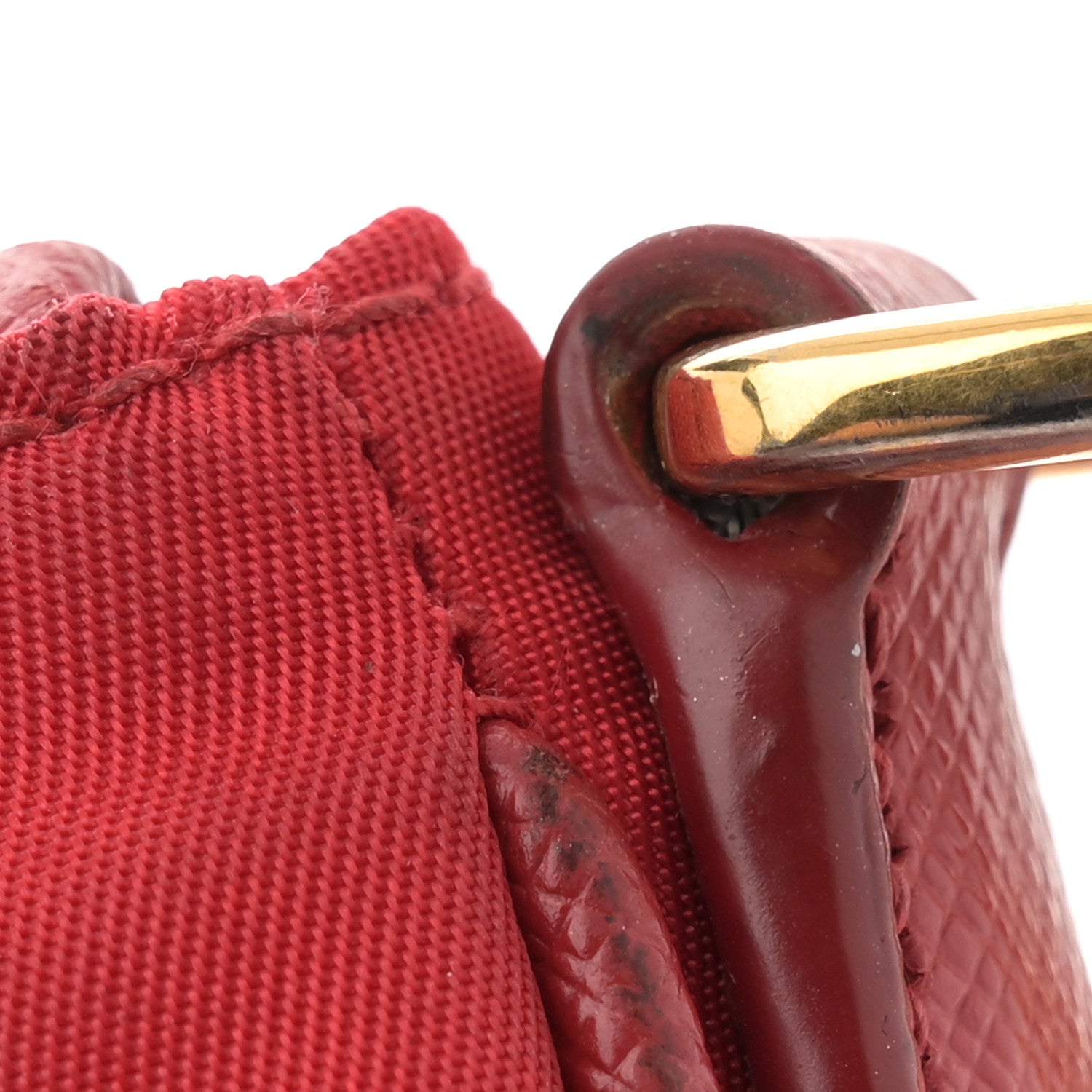 Prada Tessuto Nylon Saffiano Crossbody Bag Rosso 13 of 13