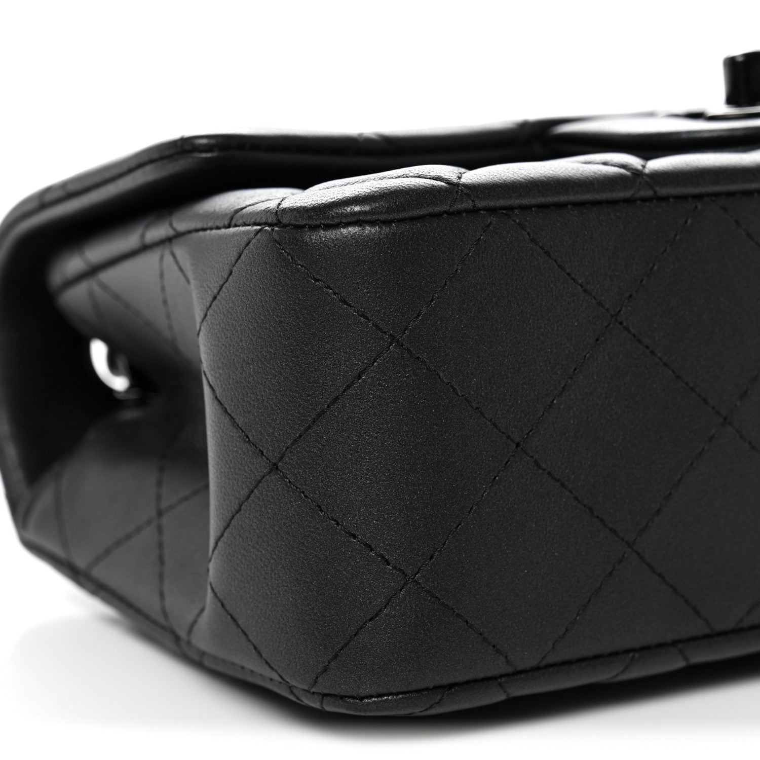 Chanel Lambskin Quilted Mini Rectangular Flap So Black 9 of 10
