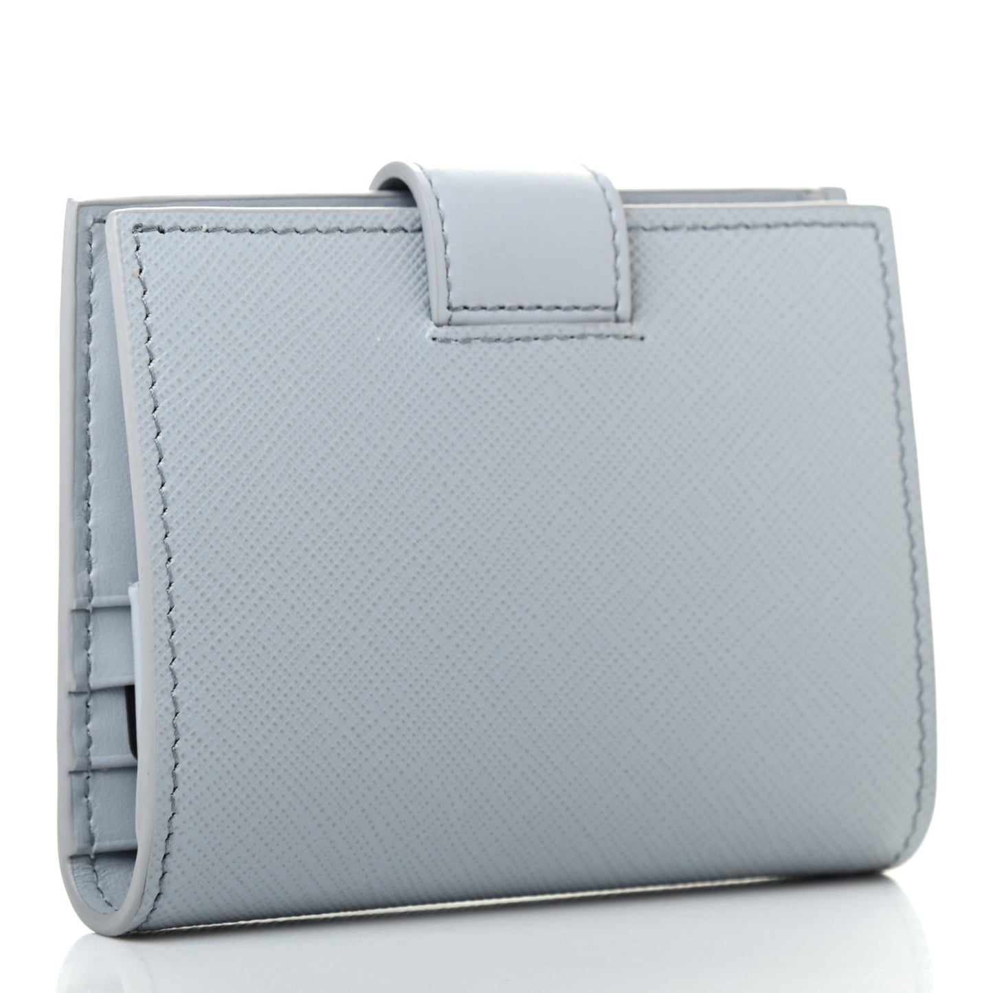 Saffiano Tab Small Triangle Wallet Fiordaliso