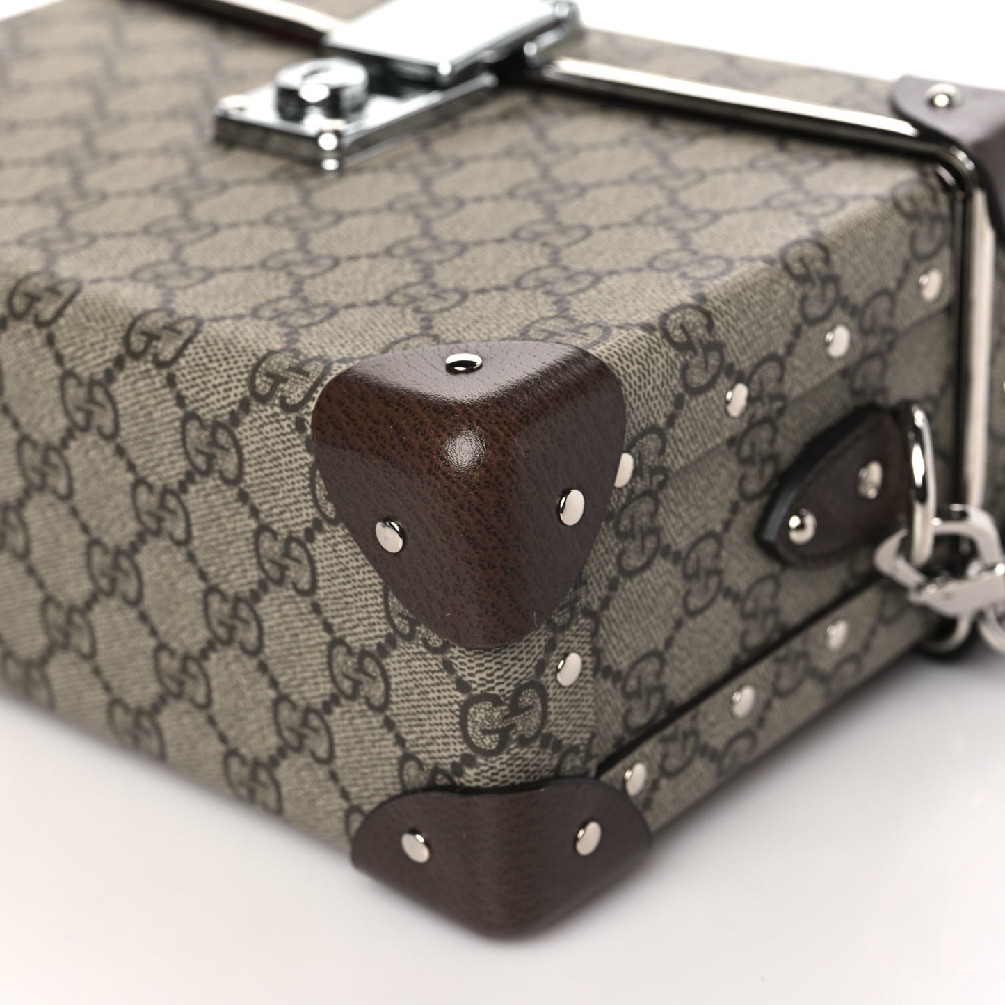 GG Supreme Monogram Globe-Trotter Beauty Case Brown