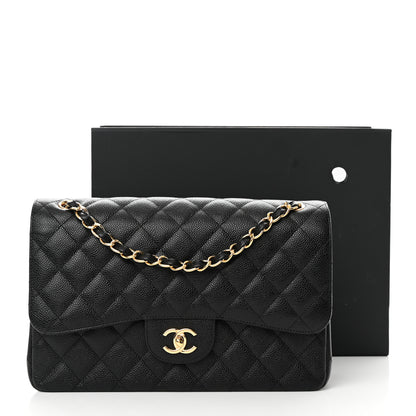 Chanel Caviar Quilted Jumbo Double Flap Black 13 of 13