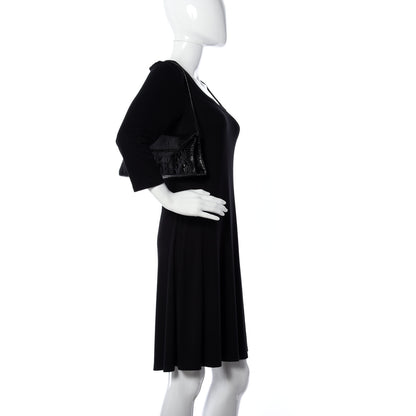 Nancy Gonzalez Crocodile Envelope Shoulder Bag Black 2 of 9