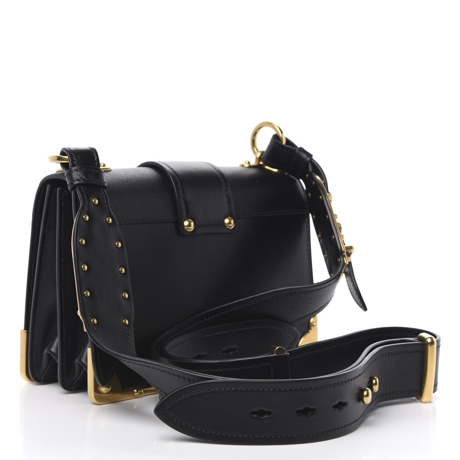 Prada City Calf Saffiano Cahier Bag Black 3 of 9