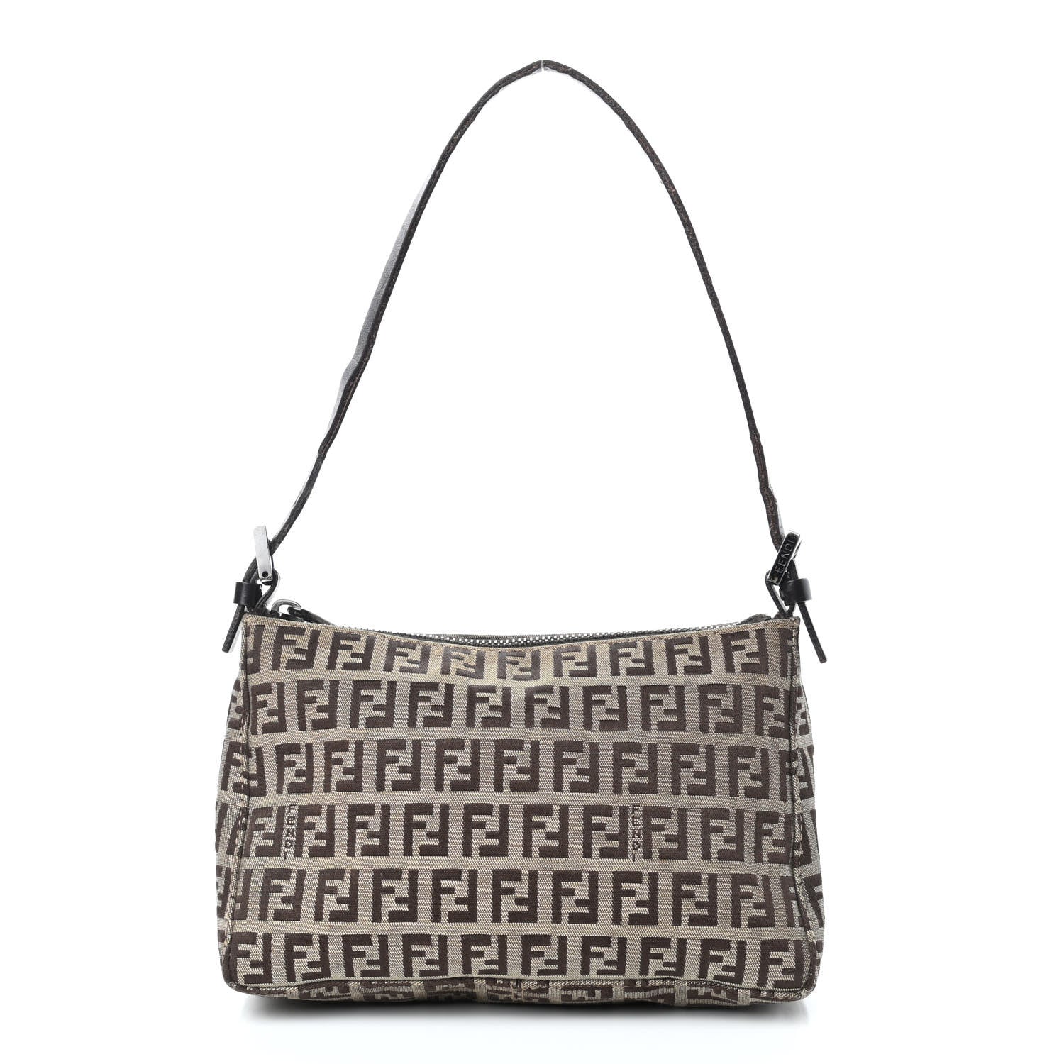 Fendi Zucchino Pochette Dark Brown 1 of 9