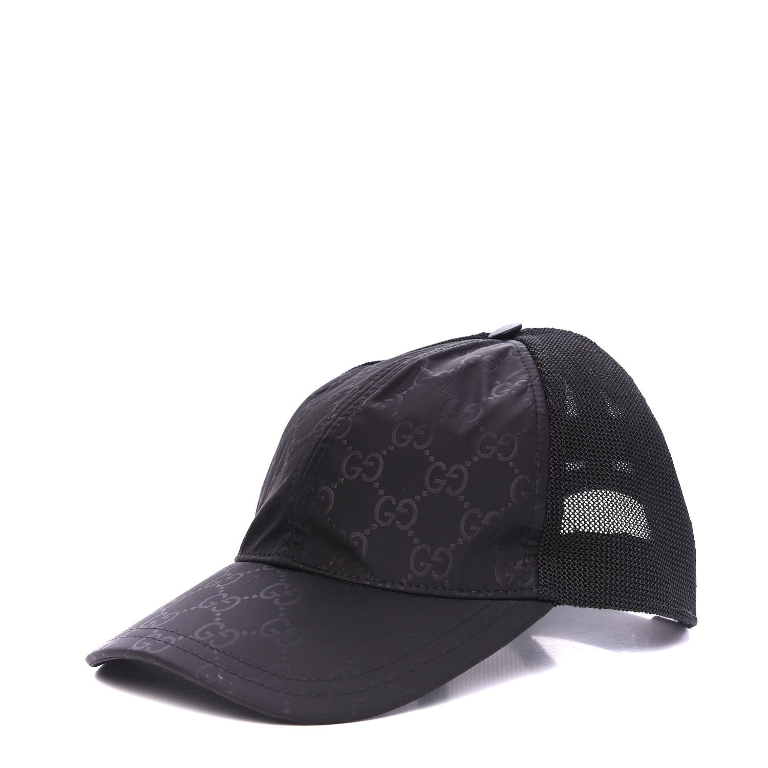 Gucci Nylon Monogram Baseball Hat L Black 1 of 7