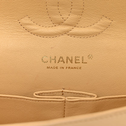 Chanel Lambskin Quilted Medium Double Flap Beige 7 of 12