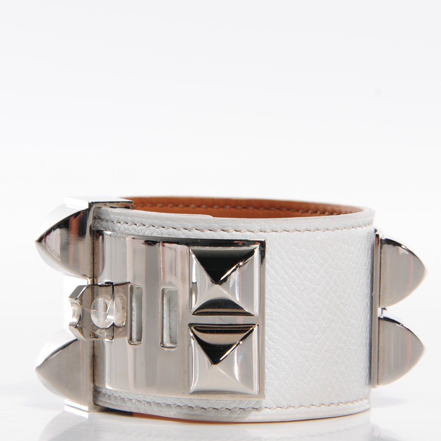 Hermes Epsom Collier de Chien CDC Bracelet S White 4 of 8