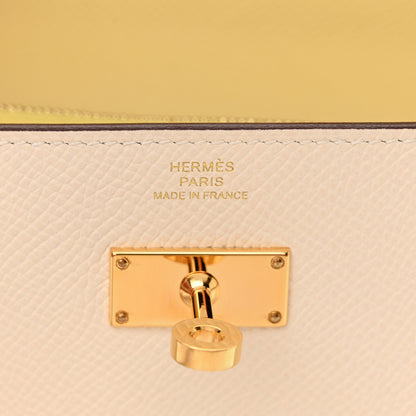 Hermes Epsom Verso Kelly Wallet To Go Nata Jaune Poussin 6 of 10