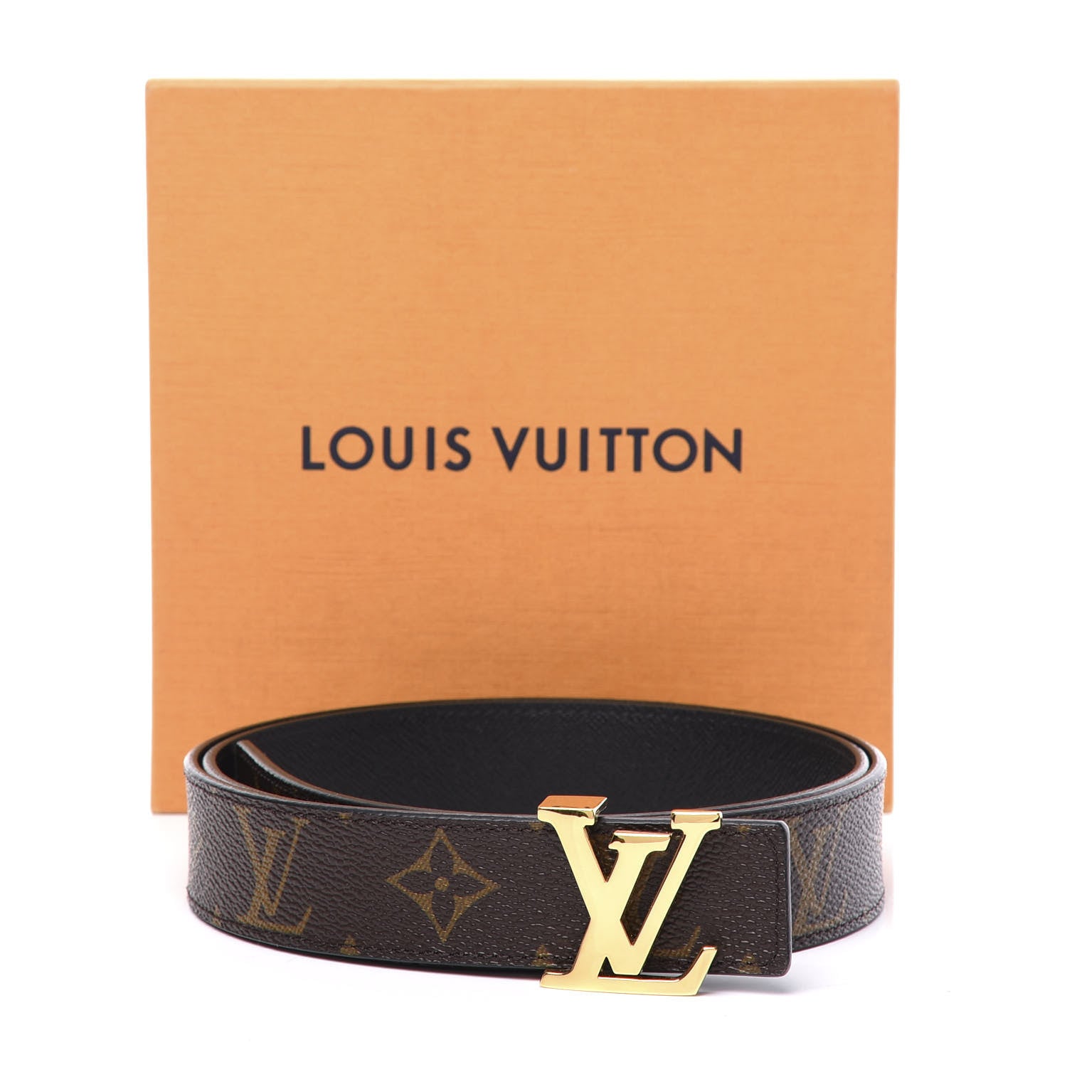 Louis Vuitton Calfskin Monogram 30mm LV Initiales Reversible Belt 85 34 Black 6 of 6