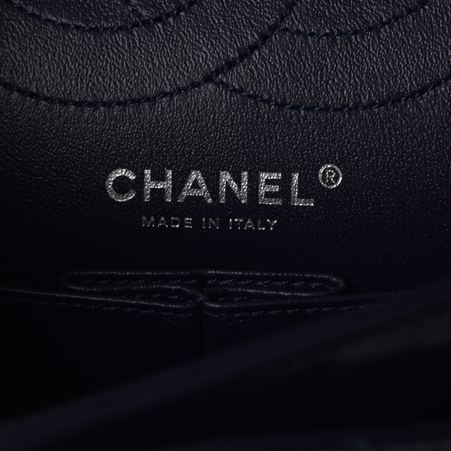 Chanel Glazed Calfskin Quilted 2.55 Reissue 225 Flap Dark Navy Blue 6 of 7