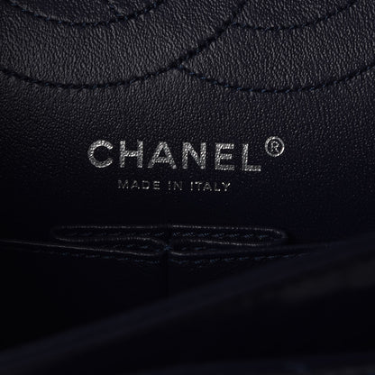 Chanel Glazed Calfskin Quilted 2.55 Reissue 225 Flap Dark Navy Blue 6 of 7