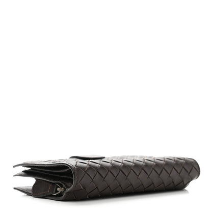Bottega Veneta Nappa Intrecciato Continental Snap Wallet Brown Coffee 4 of 11