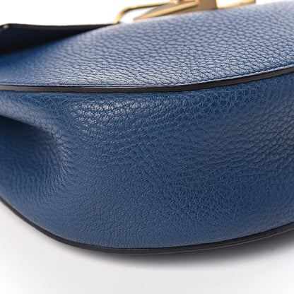 Chloe Grained Lambskin Drew Shoulder Bag Factory Blue 8 of 10