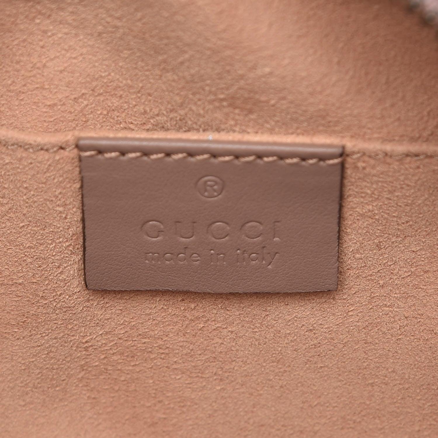 Gucci Calfskin Matelasse Mini GG Marmont Chain Shoulder Bag Porcelain Rose 6 of 9