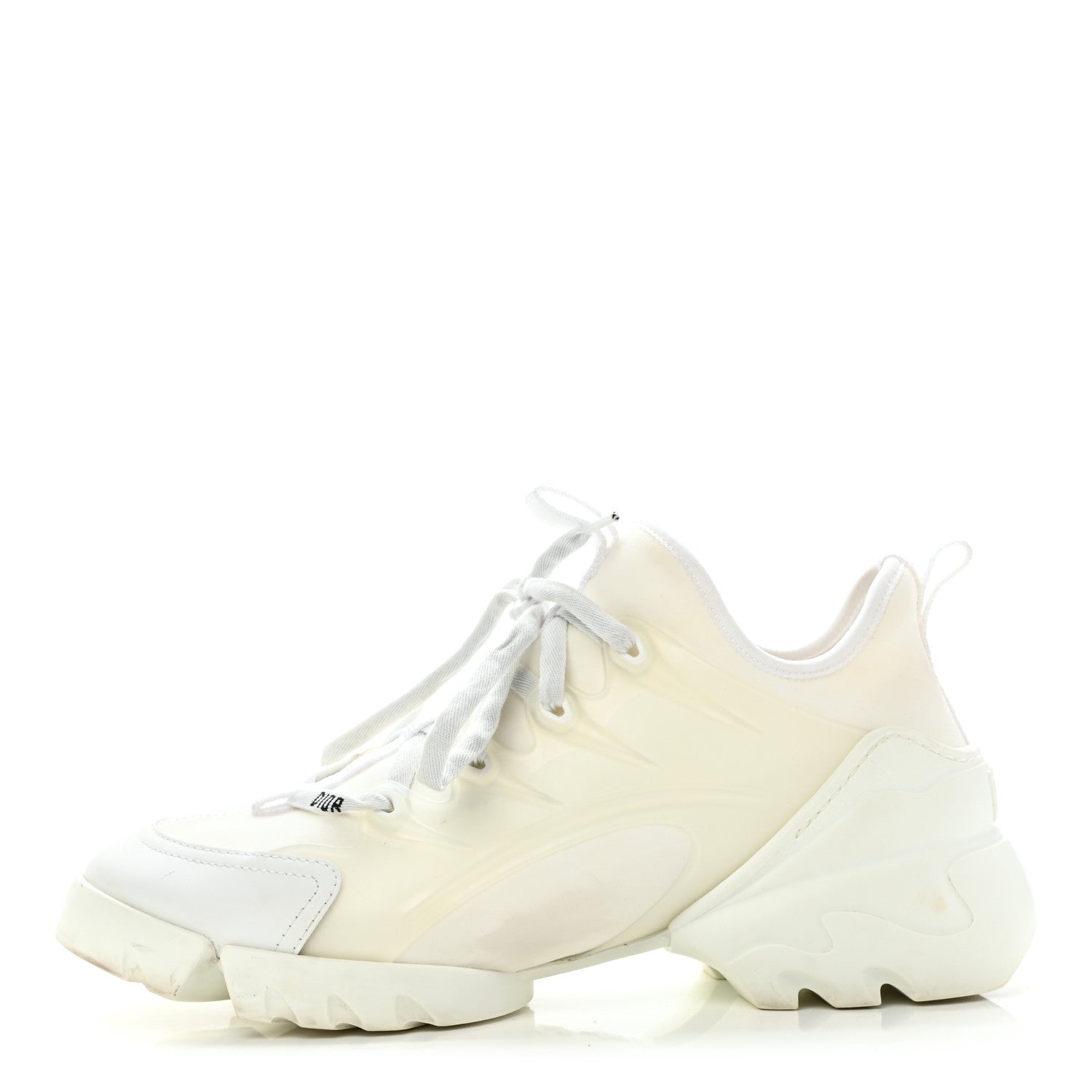 Christian Dior Technical Fabric Rubber Womens D-Connect Sneakers 38.5 White 1 of 8
