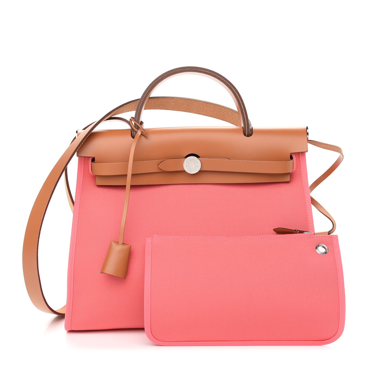 Vache Hunter Toile Herbag Zip 31 PM Rose Azalee Natural