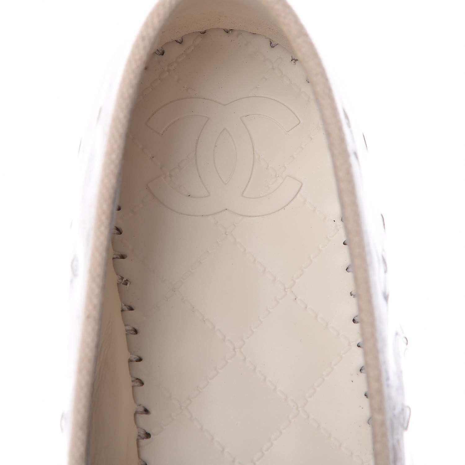 Chanel PVC Tweed CC Espadrilles 36 Ecru Blue Transparent 7 of 8
