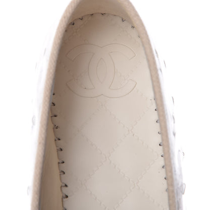 Chanel PVC Tweed CC Espadrilles 36 Ecru Blue Transparent 7 of 8