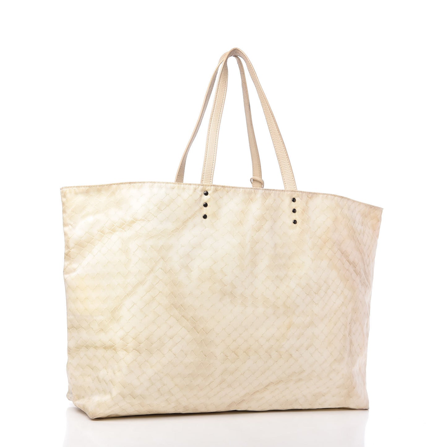 Nylon Large Intrecciolusion Tote Bianca