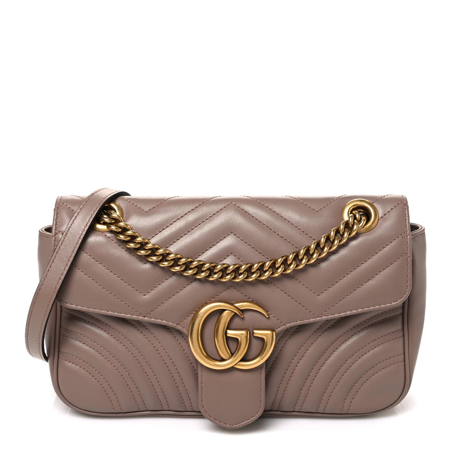 Calfskin Matelasse Small GG Marmont Shoulder Bag Porcelain Rose