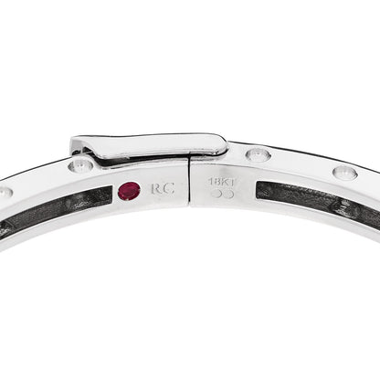 Roberto Coin 18K White Gold Symphony Pois Moi Oval Bangle Bracelet 3 of 3
