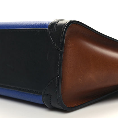 Celine Smooth Drummed Calfskin Nano Tri-Color Luggage Indigo 9 of 9