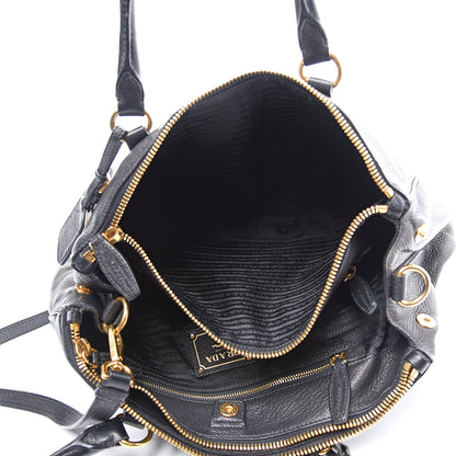 Prada Vitello Daino Tote Black 4 of 14