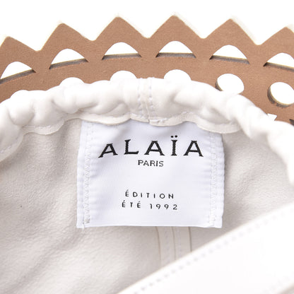 Alaia Lux Calfskin Vienne Edition 1992 Bucket Bag White 6 of 10