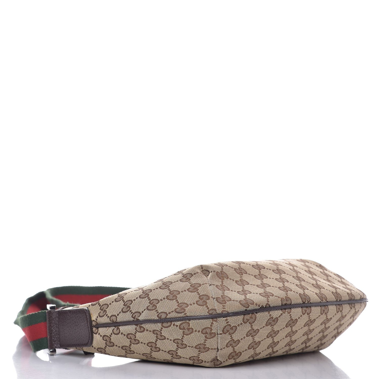 Gucci Monogram Web Medium Half Moon Hobo Dark Brown 4 of 10