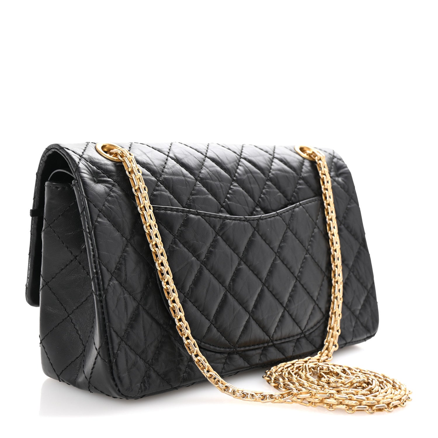 Chanel Aged Calfskin Quilted Casino 2.55 Reissue 225 Flap Black 3 of 10