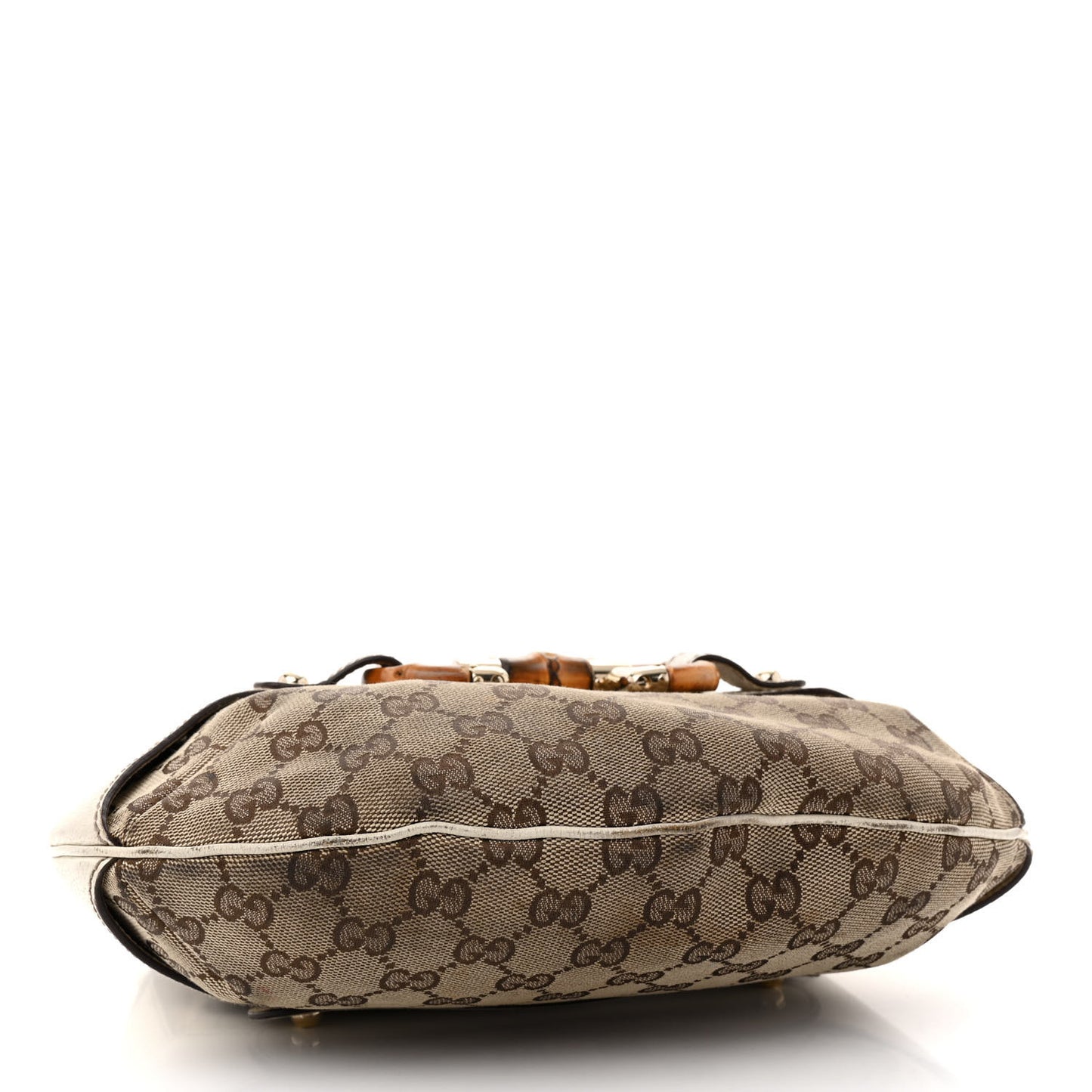 Monogram Bamboo Horsebit Hobo Off White