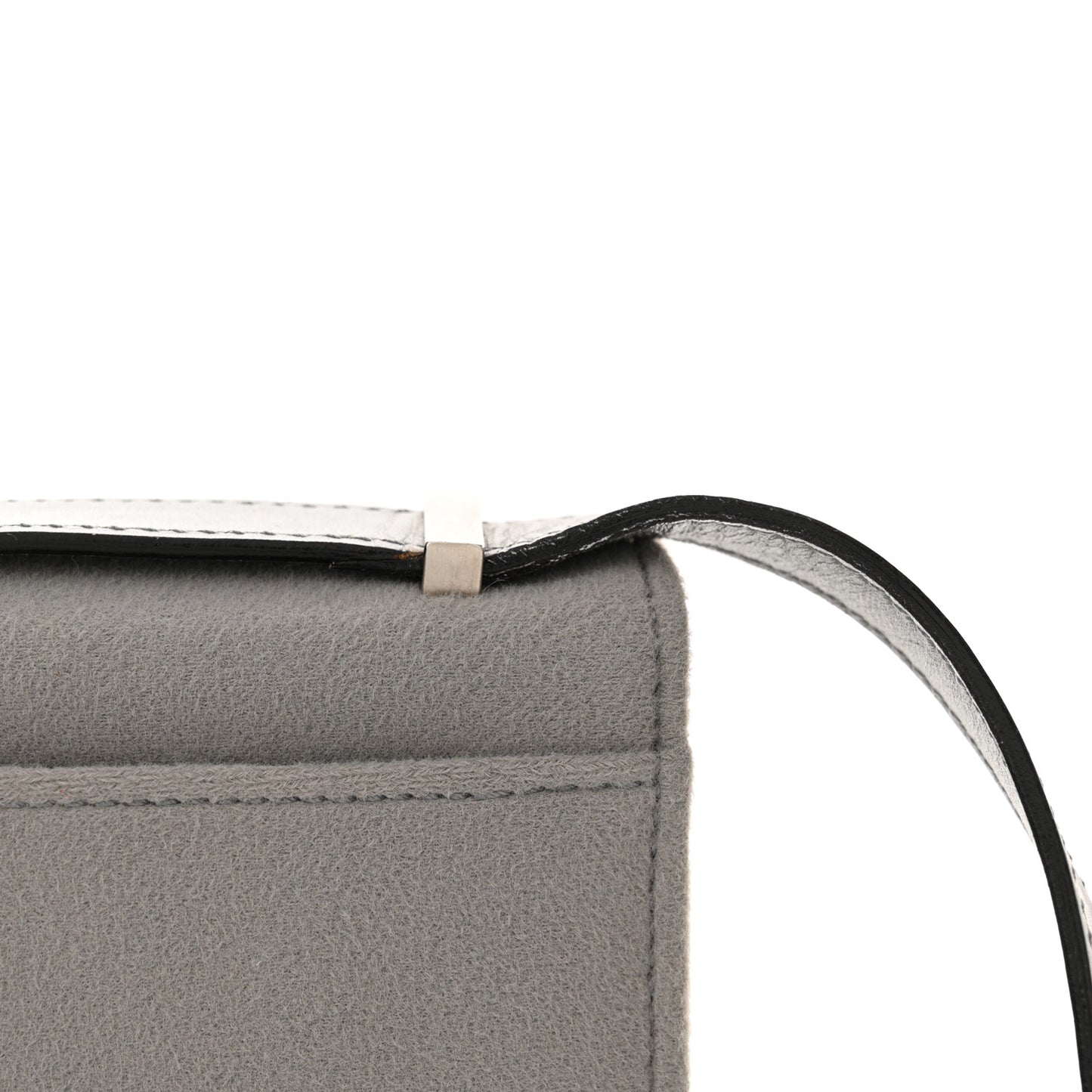 Fabric Gancini Shoulder Bag Grey