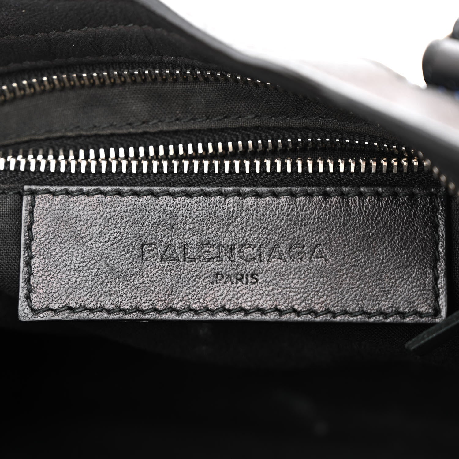 Balenciaga Mesh Agneau Arena Classic Silver Hardware Mini City Black Navy Orange 6 of 11