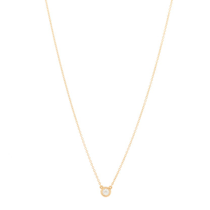 Tiffany 18K Rose Gold Diamond .14ct Elsa Peretti Diamonds by the Yard Pendant Necklace 1 of 5