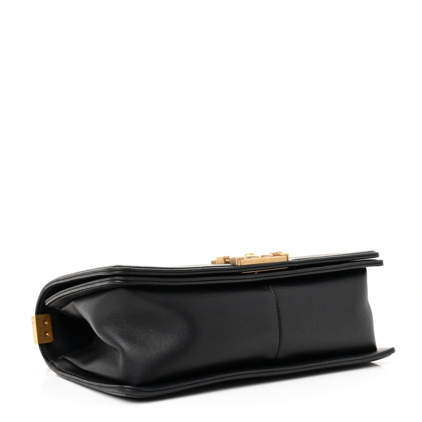 Lambskin Quilted Medium Boy Flap Black