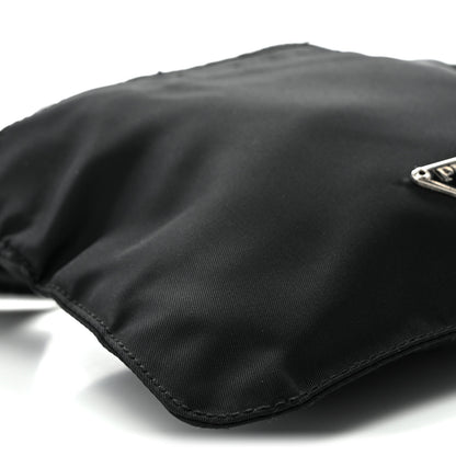 Prada Nylon Mini Flat Messenger Bag Black 8 of 11