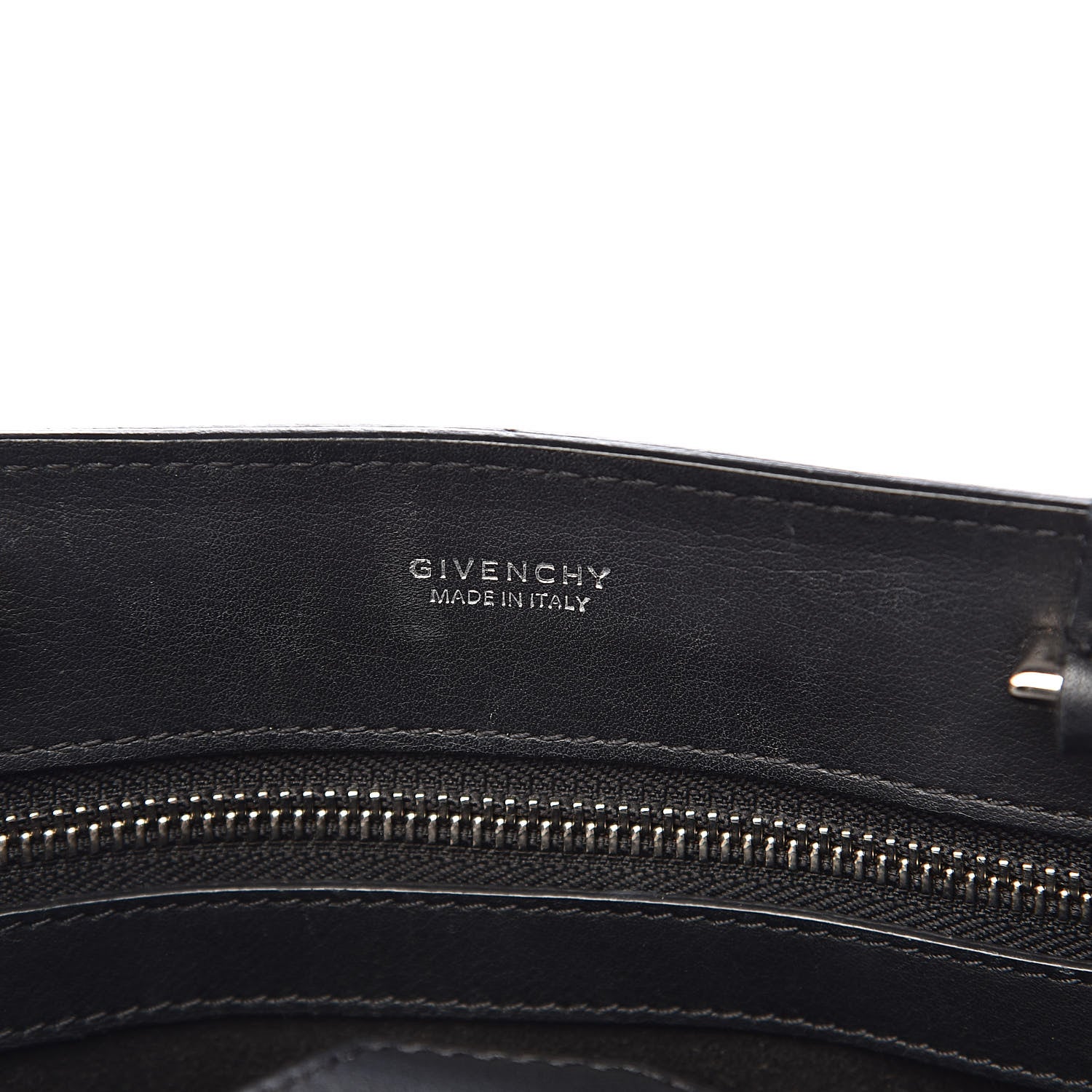 Givenchy Calfskin Crocodile Embossed Small Obsedia Satchel Black 6 of 14