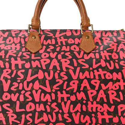 Louis Vuitton Monogram Graffiti Speedy 30 Fuchsia 9 of 14