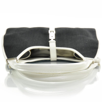Gucci Canvas Bardot Bag Black and White 4 of 8