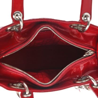 Christian Dior Patent Cannage Medium Lady Dior Red 5 of 5