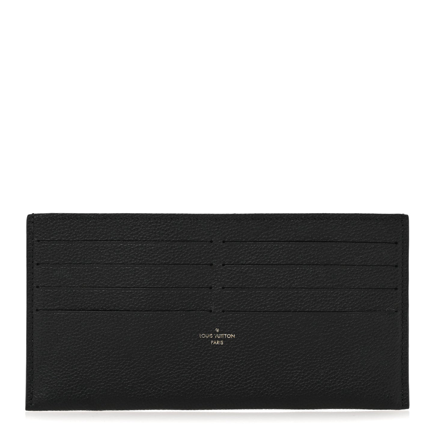 Calfskin Felicie Chain Wallet Card Holder Insert Black