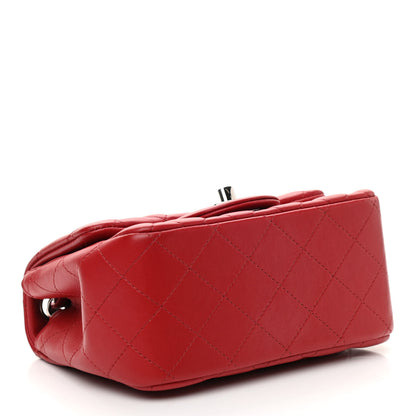 Chanel Lambskin Quilted Mini Square Flap Red 4 of 9